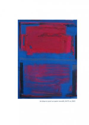 Pastel - Acrylique et pastel sur papier marouflé 69x75, 2003